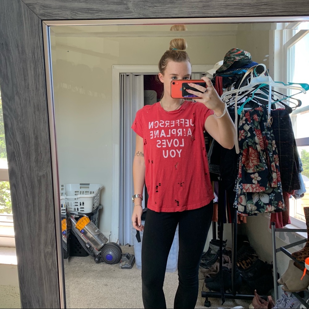 Lucky brand Jefferson’s airplane band tee